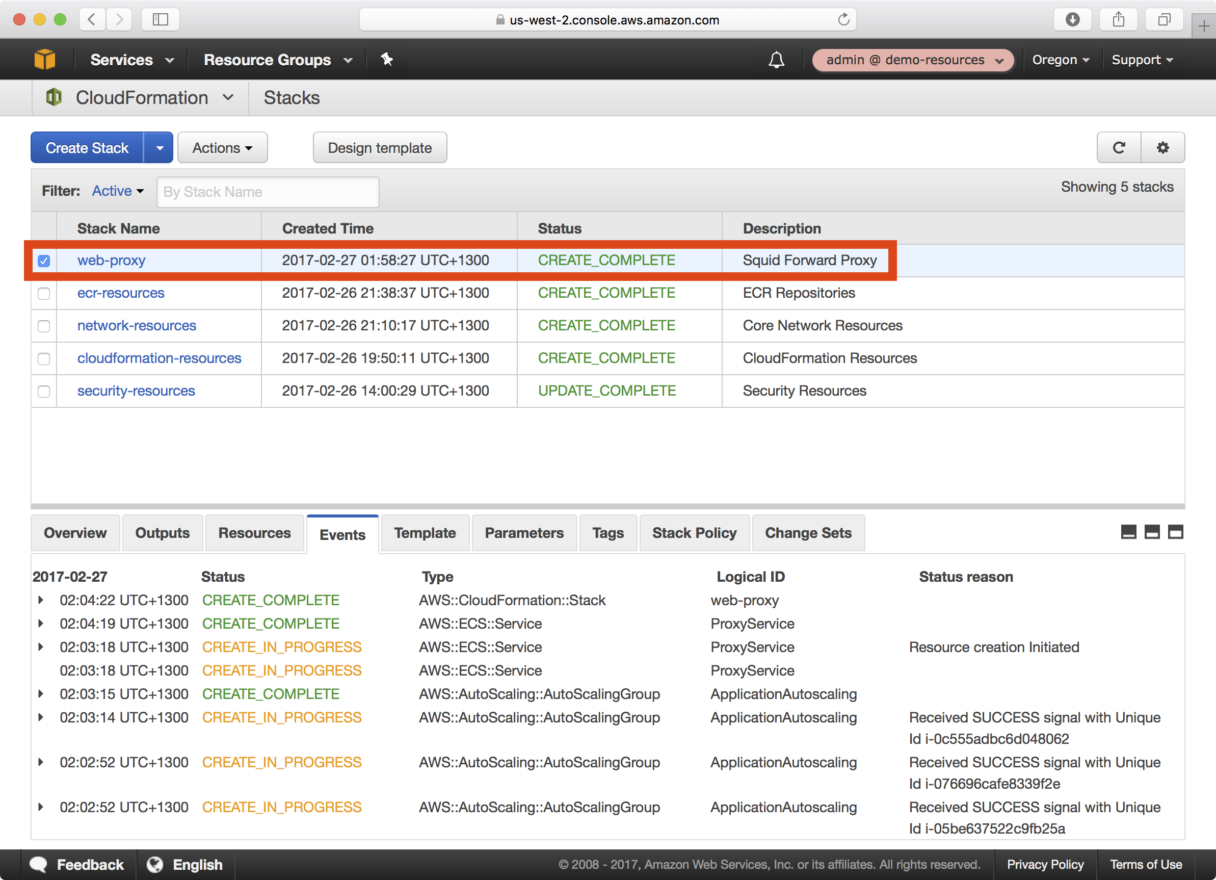 Web Proxy Stack